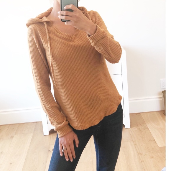 Golden Waffle Hacci Loose Fit Hoodie Large - Picture 2 of 7